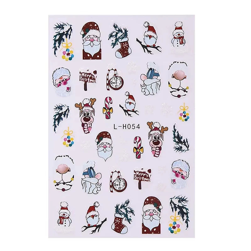 Christmas Cartoon Nail Art Decals