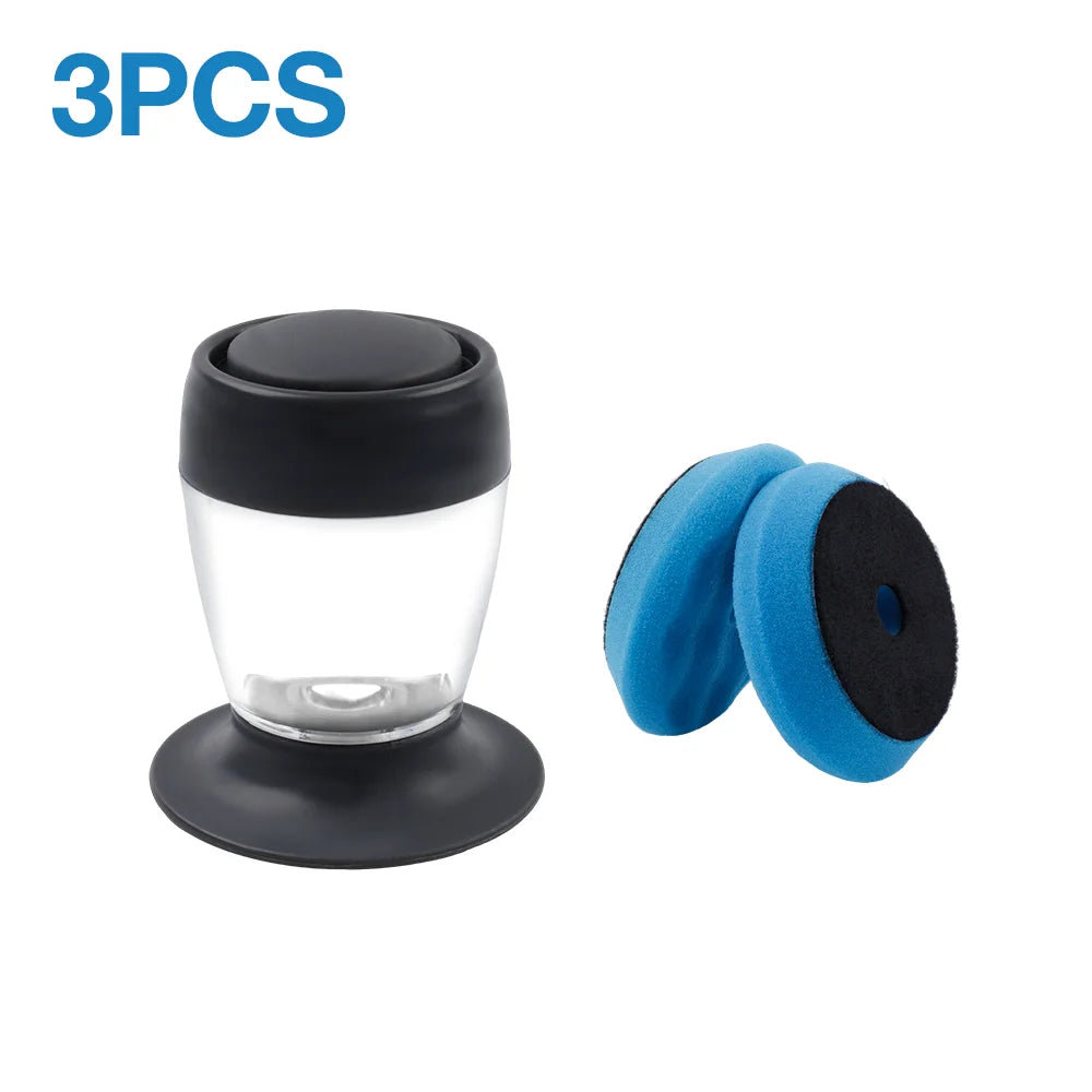 Tire Shine Applicator with Integrated Reservoir for Car Detailing