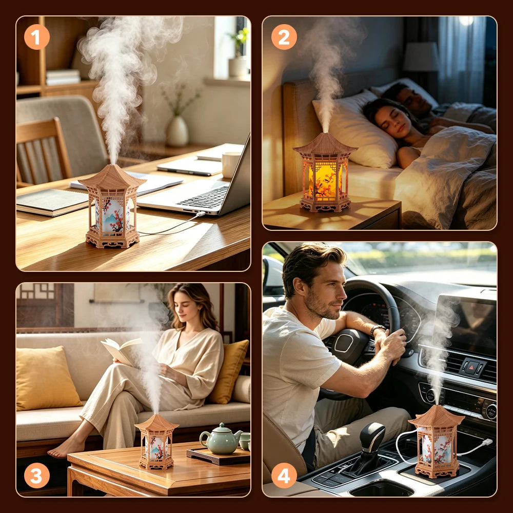 Portable Ultrasonic Humidifier with Night Light for Desk and Car - 12