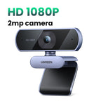 2K Ultra HD USB Webcam with Dual Microphones for Video Calls