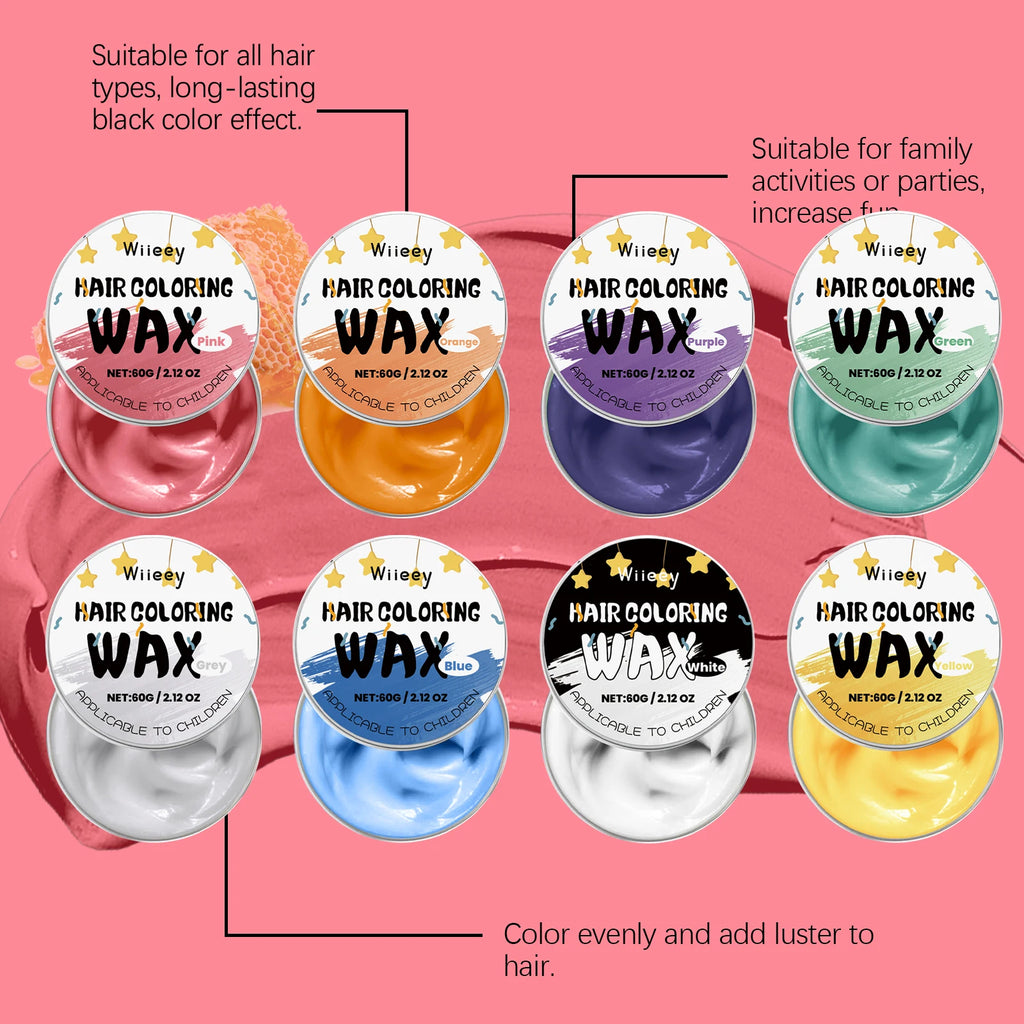 Temporary Hair Color Wax for Kids and Party Styling