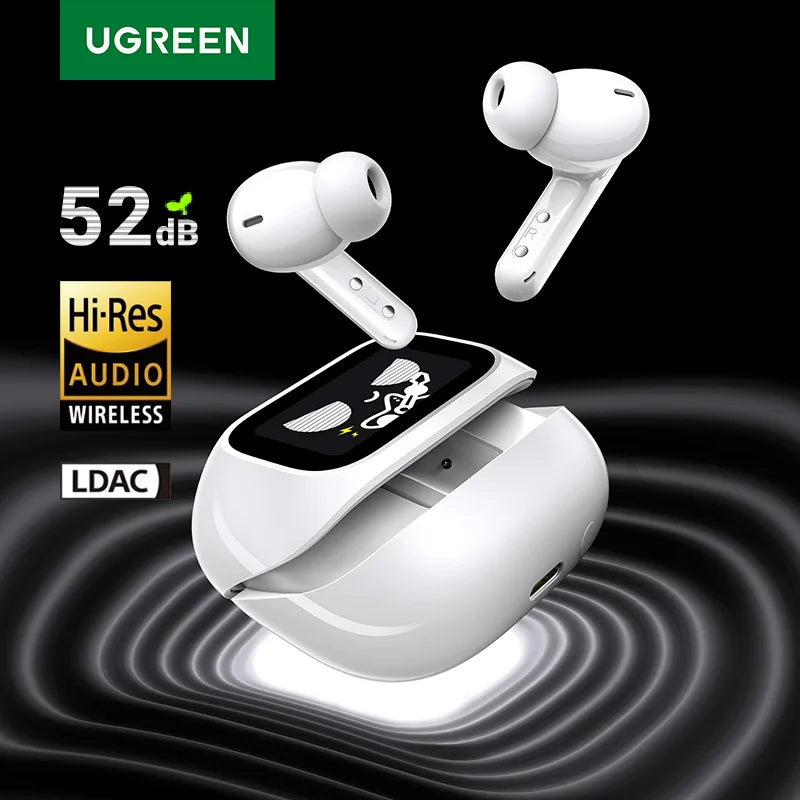 Smart Touch Screen Bluetooth 5.4 Wireless Noise Cancelling Earbuds