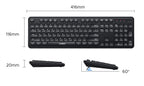 Ultra-Slim 2.4G Wireless 104-Key Full-Size Keyboard