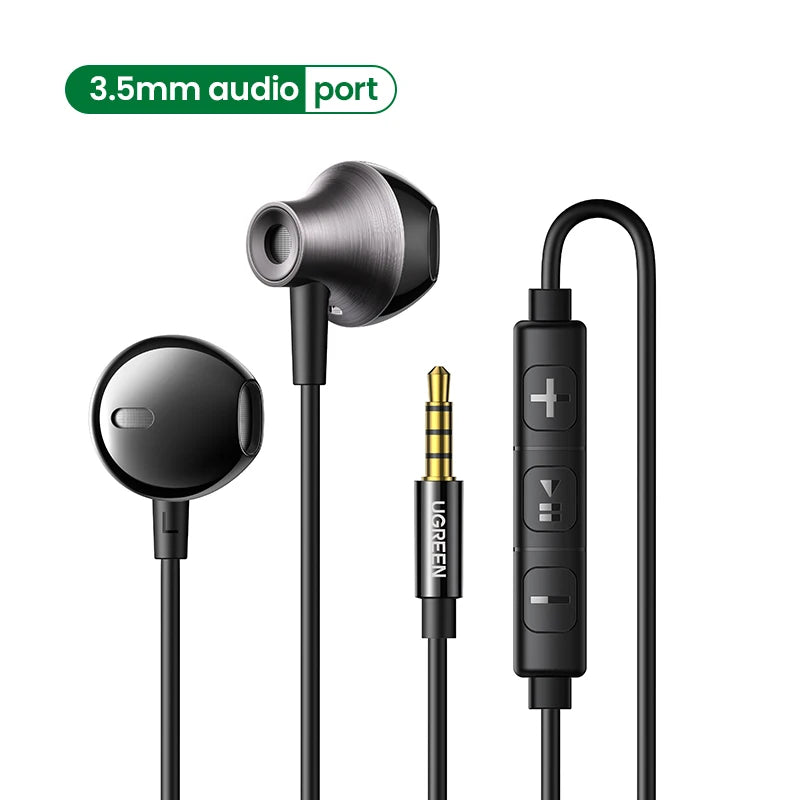 Hi-Fi Wired Earbuds with 3.5mm and USB-C Connectors
