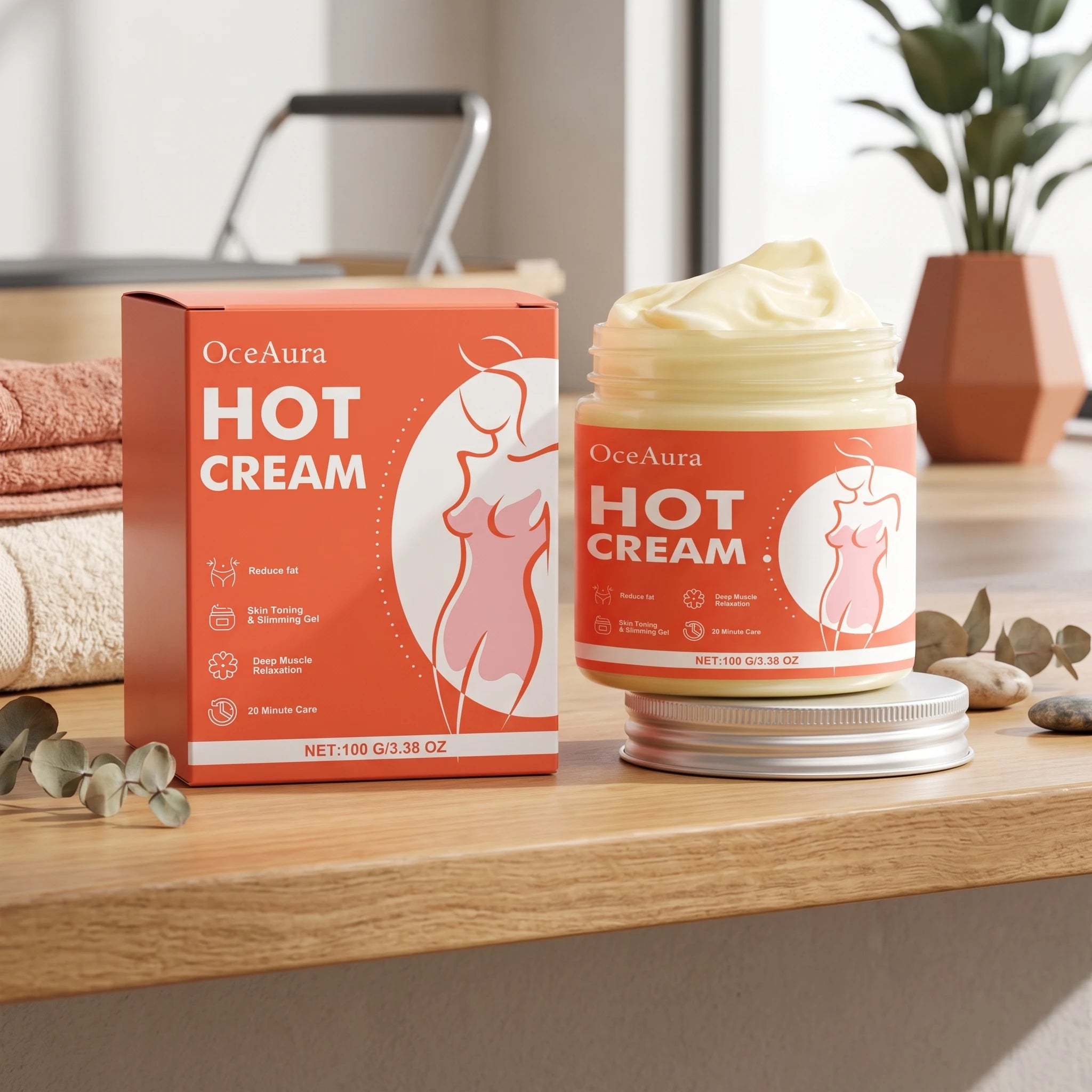 Anti-Cellulite Hot Massage Cream for Body Slimming and Toning - 2