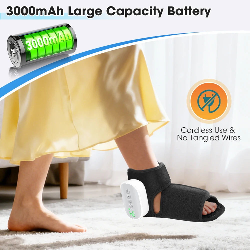 Cordless Heated Air Compression Foot and Ankle Massager
