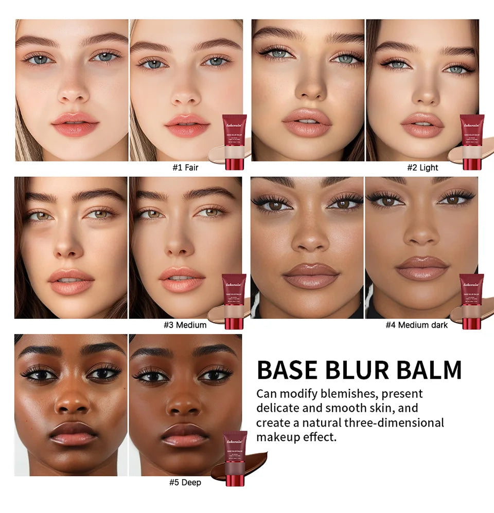 4-Piece Long-Lasting Matte Makeup Face Base and Setting Set - 24