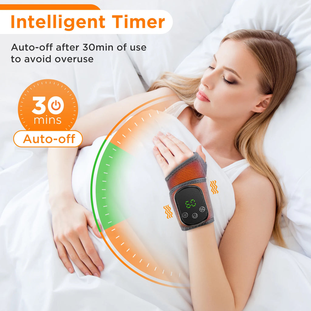 Heated Wrist Brace with Adjustable Vibration Massage