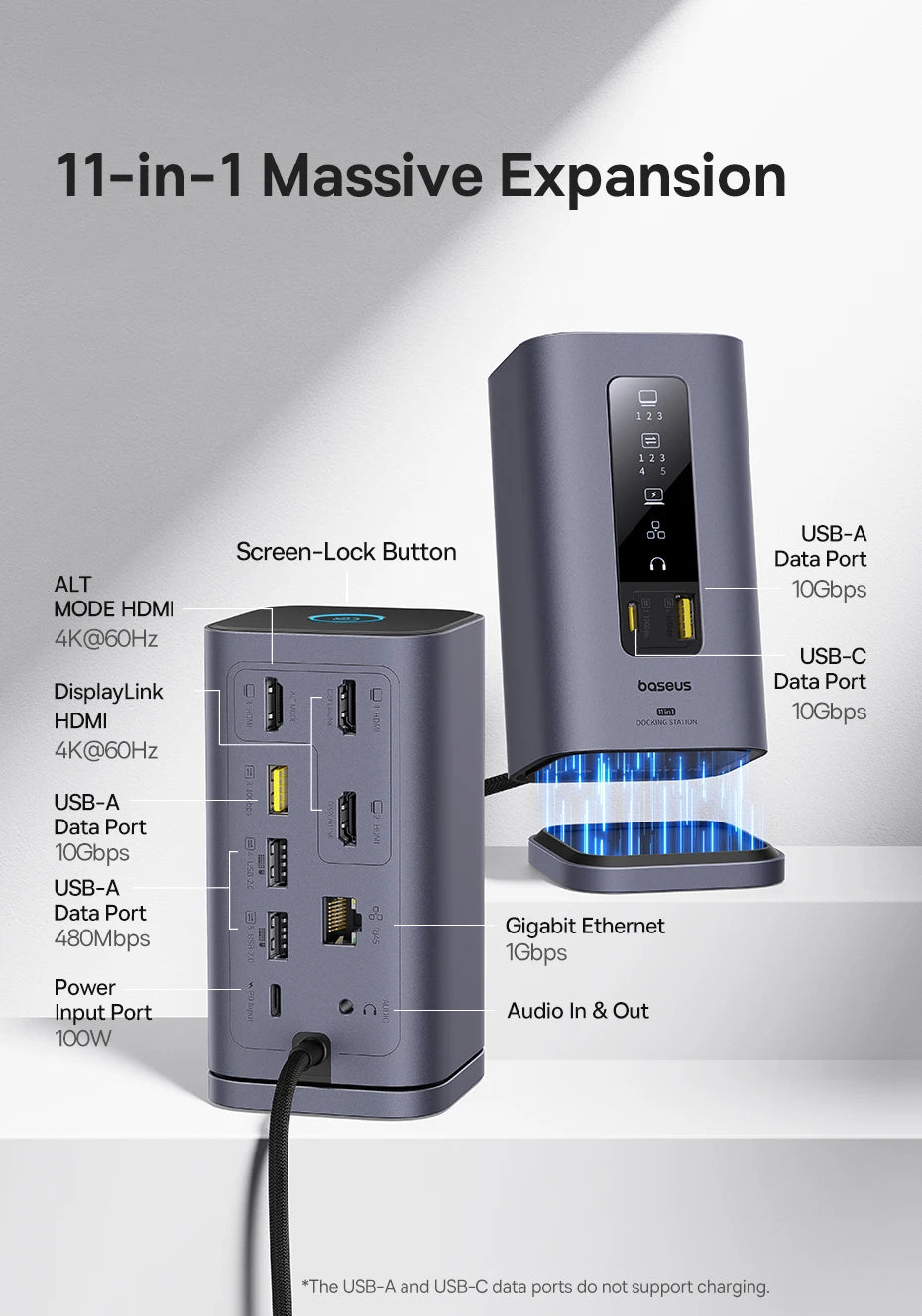 11-in-1 USB-C Triple Display Docking Station 4K 60Hz - 31