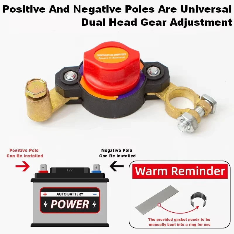 12V-24V Battery Master Disconnect Kill Switch for Vehicles