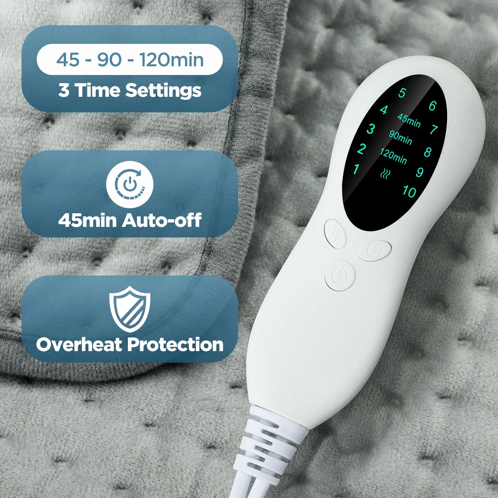 Electric Heating Pad for Back and Body Pain Relief - 9