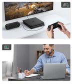 USB to 3.5mm External Sound Card Audio Adapter