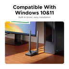 AXE5400 WiFi 6E USB 3.0 Tri-Band Wireless Adapter for PC