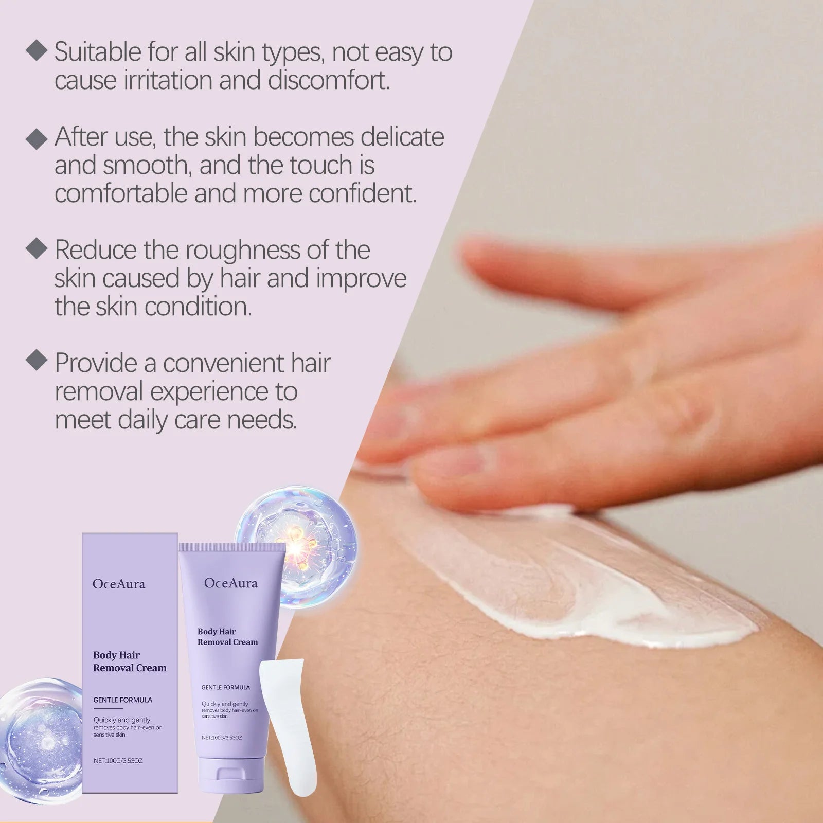 Painless Body Hair Removal Cream for Legs and Underarms - 11