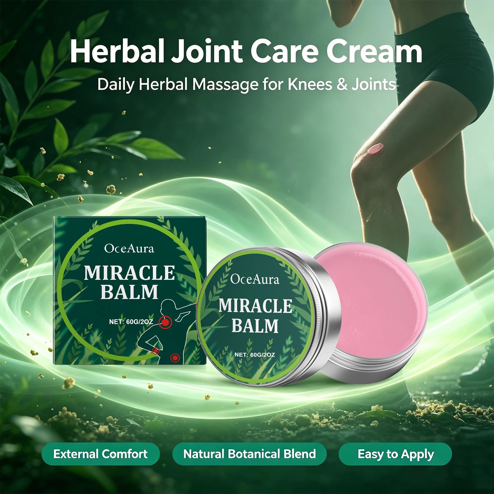 Herbal Massage Balm for Joint and Muscle Soreness - 1