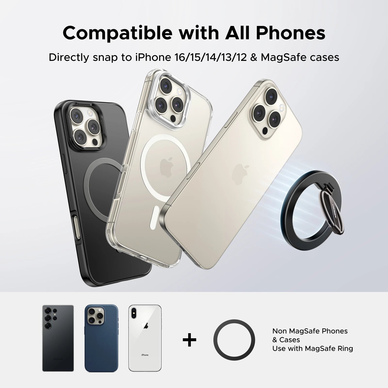 Magnetic Ring Phone Holder and Kickstand for MagSafe - 5
