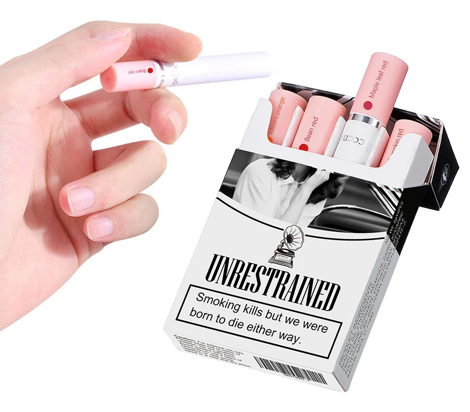 Matte Lipstick Set with Creative Cigarette Design - 9