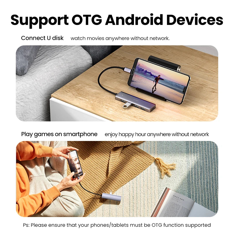4-Port USB-C to USB 3.0 Data Hub Adapter