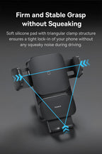 15W Fast Wireless Car Phone Charger with Automatic Clamp
