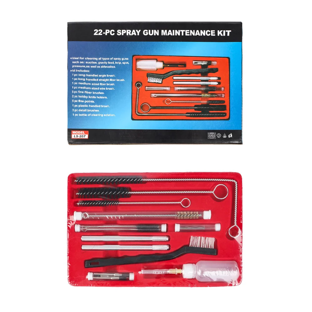 23-Piece Airbrush and Spray Gun Cleaning Tool Kit