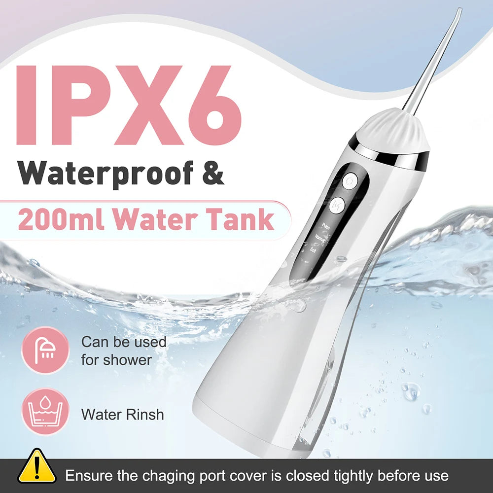 Portable Rechargeable Electric Water Flosser for Deep Teeth Cleaning