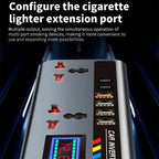 200W 12V/24V to 220V Car Power Inverter with 9 Charging Ports