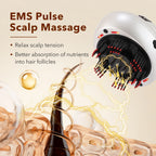 Electric Scalp Massager with Light Therapy and Oil Applicator