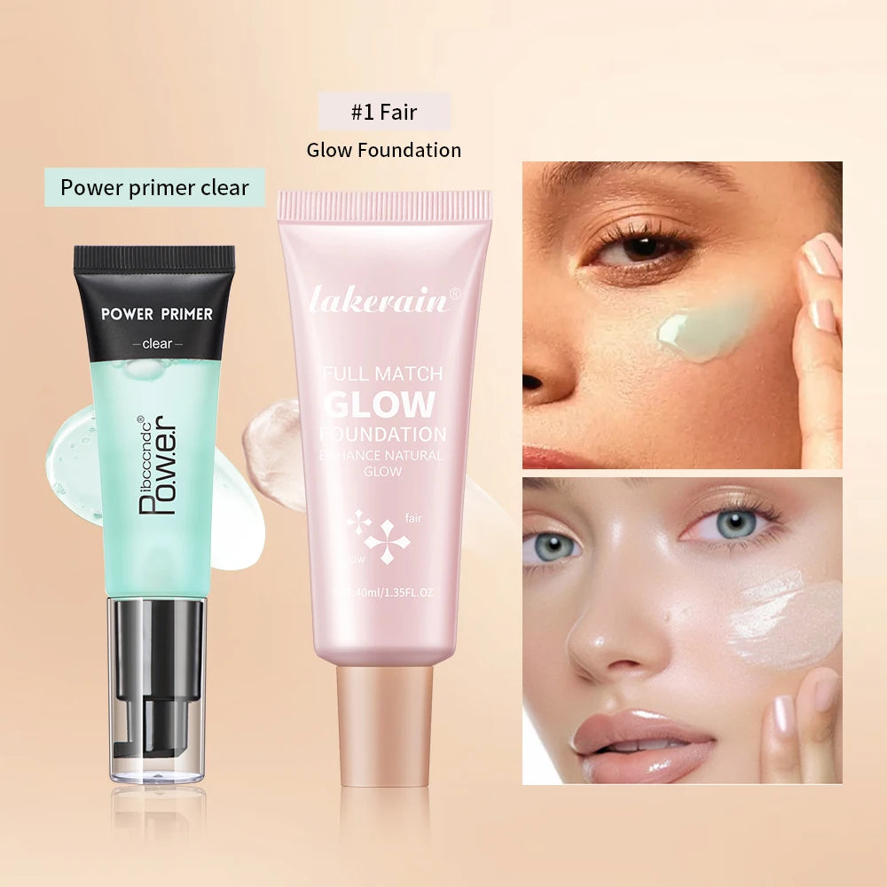 Hydrating Primer and Glow Foundation Makeup Set - 5