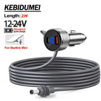 3M 12V 24V Car Power Adapter for Starlink Mini with USB PD QC Charger