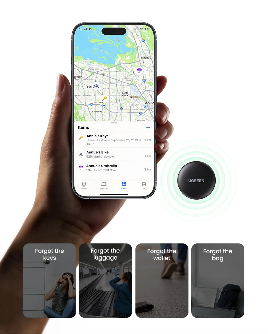 Bluetooth Smart Item Tracker Compatible with Apple Find My