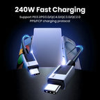 240W USB-C to USB-C Fast Charging and Data Sync Cable