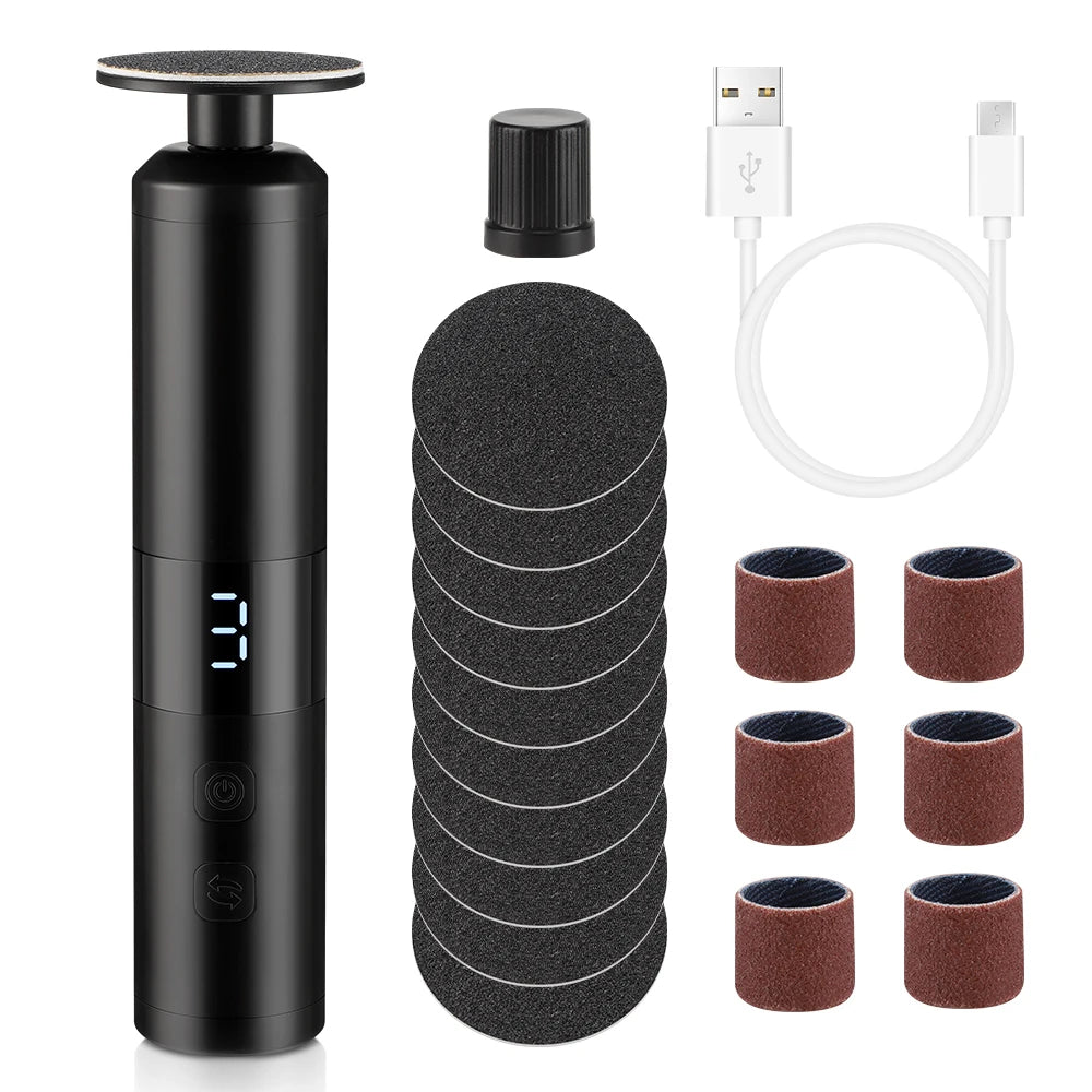 Electric Rechargeable Foot Callus Grinder and Nail Care Tool - 1