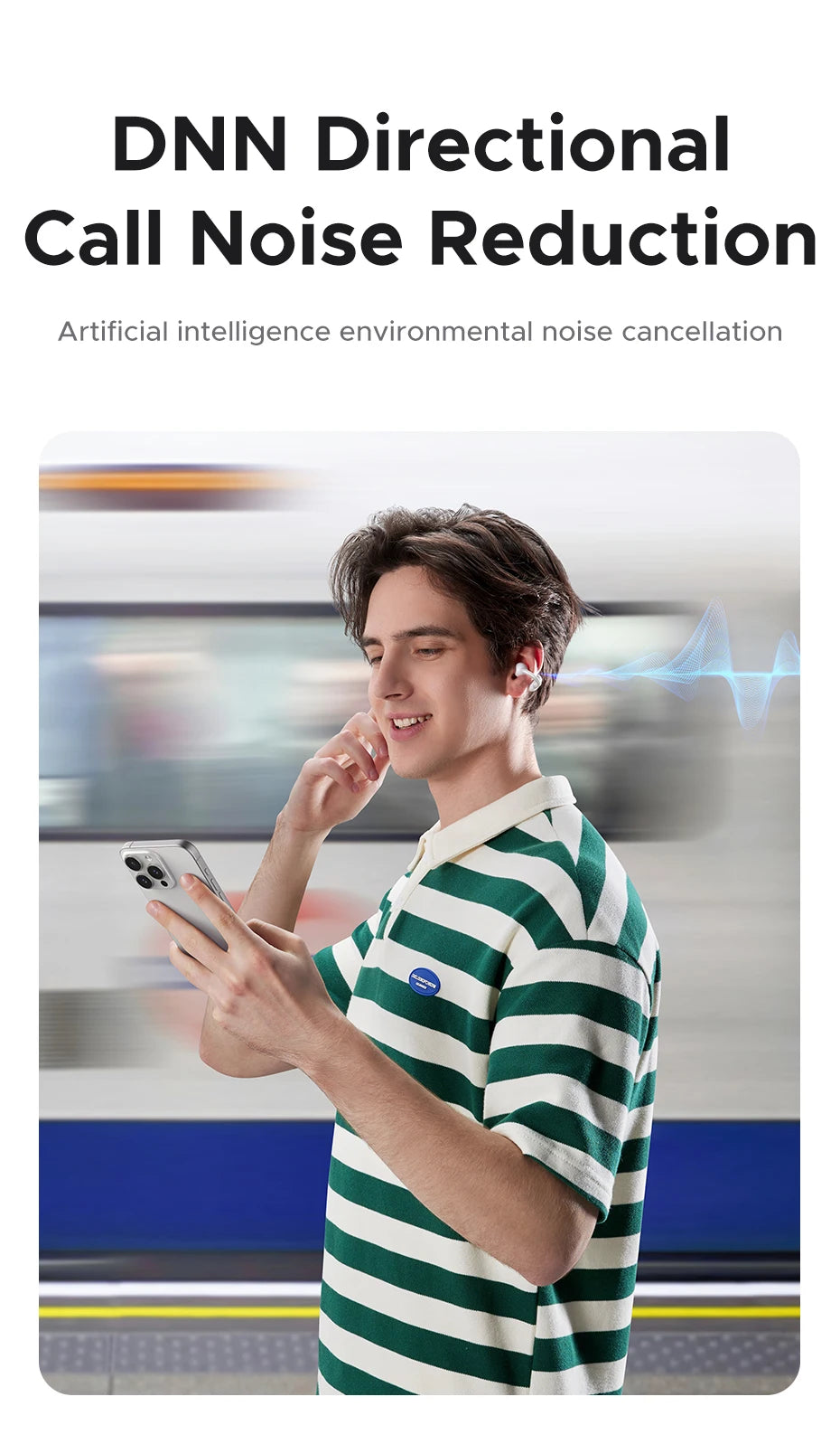 Open-Ear Wireless Bluetooth 5.4 Earbuds with Smart LCD Case