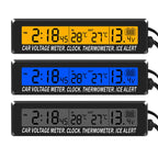 3 in 1 Car Digital Clock Thermometer and Battery Voltage Voltmeter