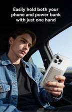 Qi2 Magnetic Portable Wireless Power Bank with Kickstand 5000mAh