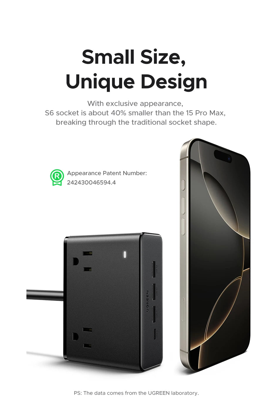 8-in-1 GaN Power Strip with 20W USB-C Fast Charging - 17
