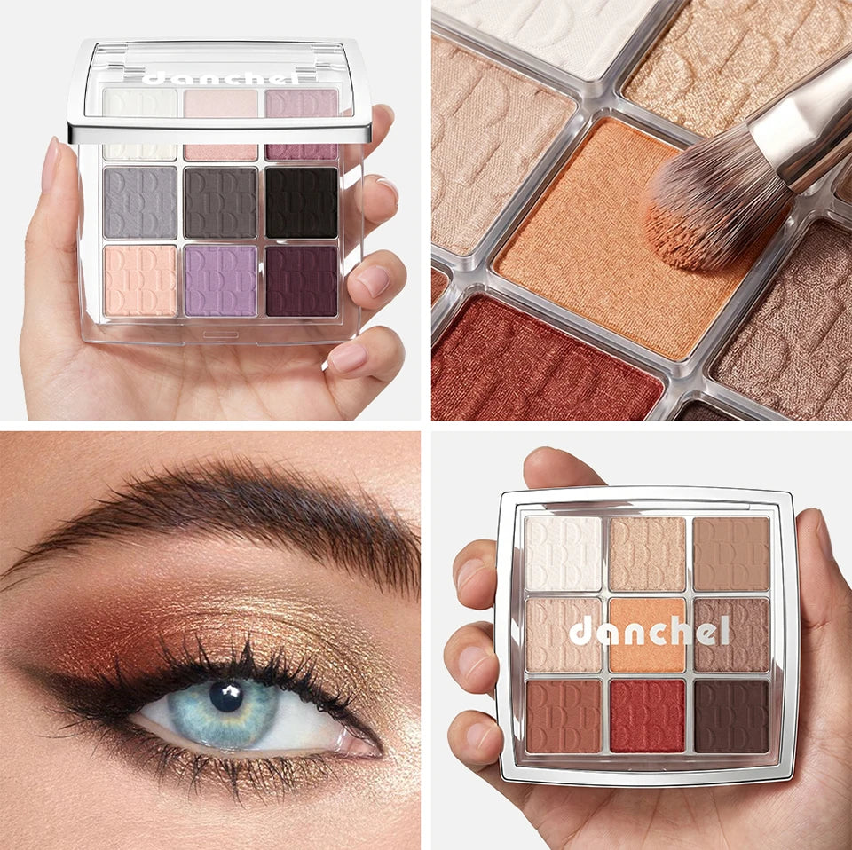 9-Color Professional Matte and Shimmer Eyeshadow Palette