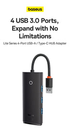 4-in-1 USB-C to USB 3.0 Multi-Port Adapter Hub