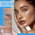 Honey Walnut Facial Exfoliating Scrub and Face Mask