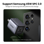 45W Dual USB-C GaN Fast Wall Charger for Smartphones and Tablets