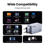 100W GaN Fast USB-C Wall Charger for Laptops and Smartphones