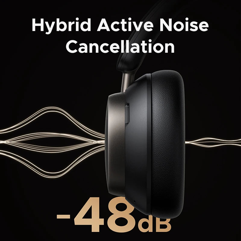 Wireless Noise-Cancelling Headphones with 120H Playtime