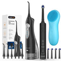 3-in-1 Oral Hygiene Kit: Flosser, Toothbrush & Facial Cleanser