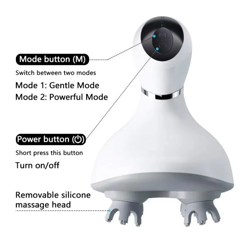 Electric Waterproof Scalp Massager for Relaxation