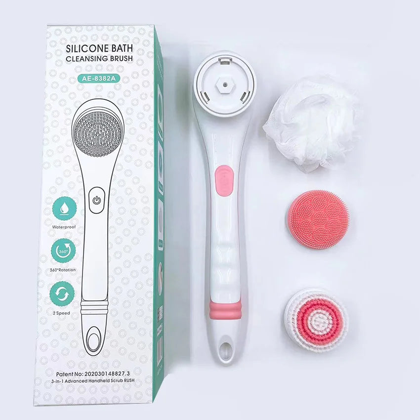 Electric Long Handle Body Brush for Shower and Exfoliation