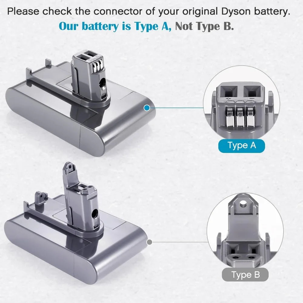22.2V Rechargeable Replacement Battery for Vacuum Cleaners - 9