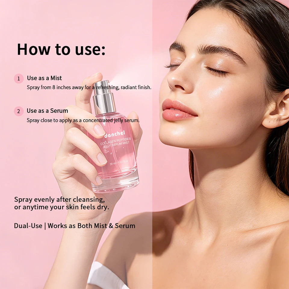 Collagen Peptides Jelly Serum Mist for Deep Facial Hydration