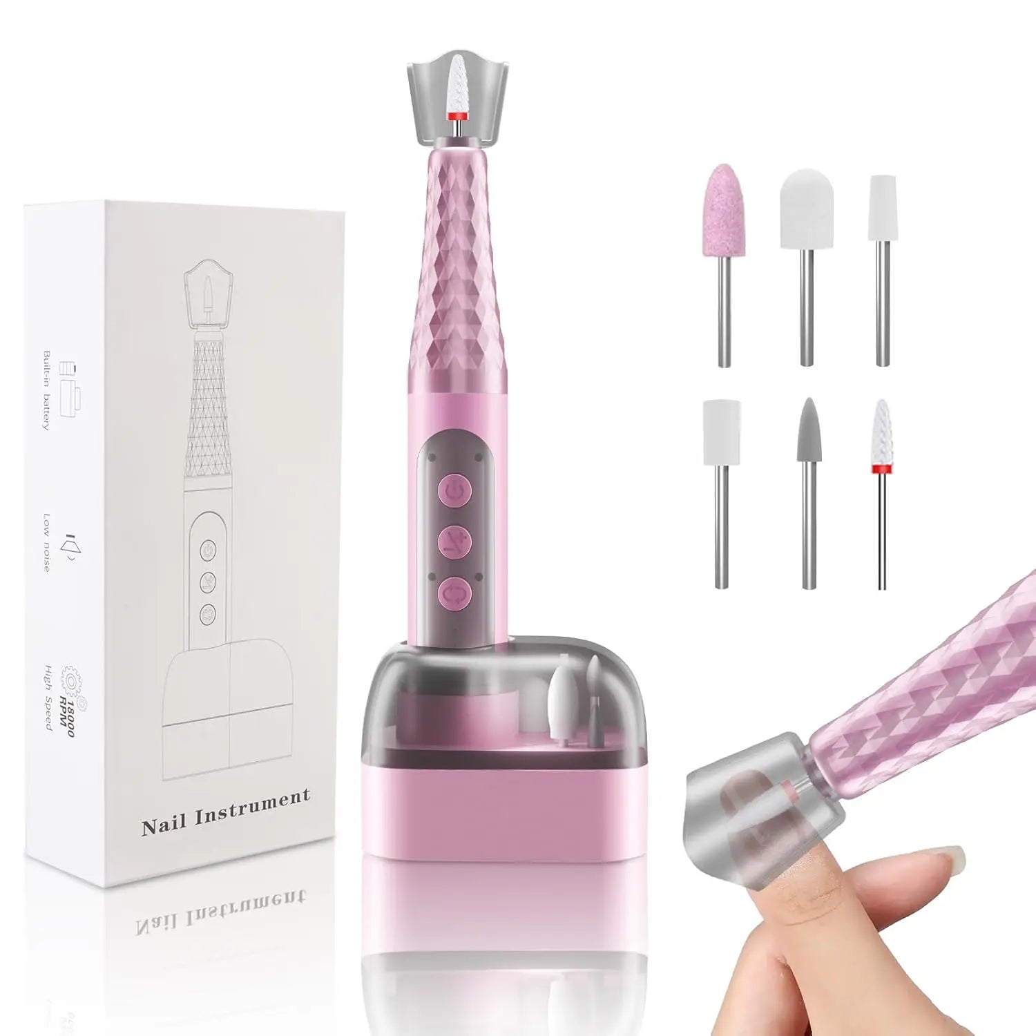 Cordless Electric Nail Drill Kit for Manicure and Pedicure - 1