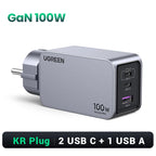 100W GaN Fast USB-C Wall Charger for Laptops and Smartphones