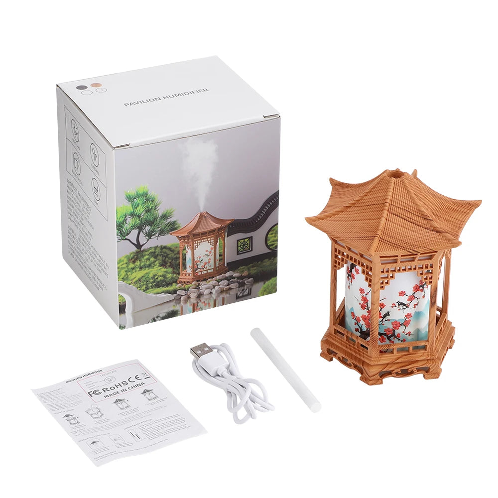 Oriental Pavilion Desktop Humidifier with LED Night Light